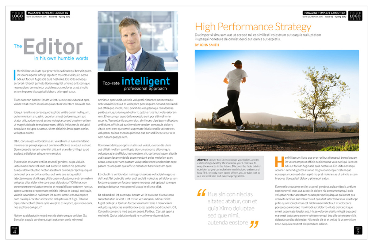 Magazine Template InDesign 02, a Magazine Template by Love Graphic Design (Photo 11 of 36)