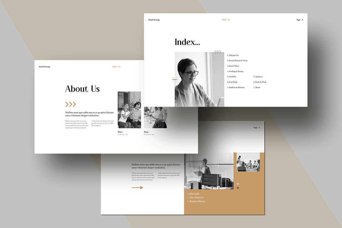Brand Strategy Presentation Template, a Presentation Template by White Graphic (Photo 3 of 8)