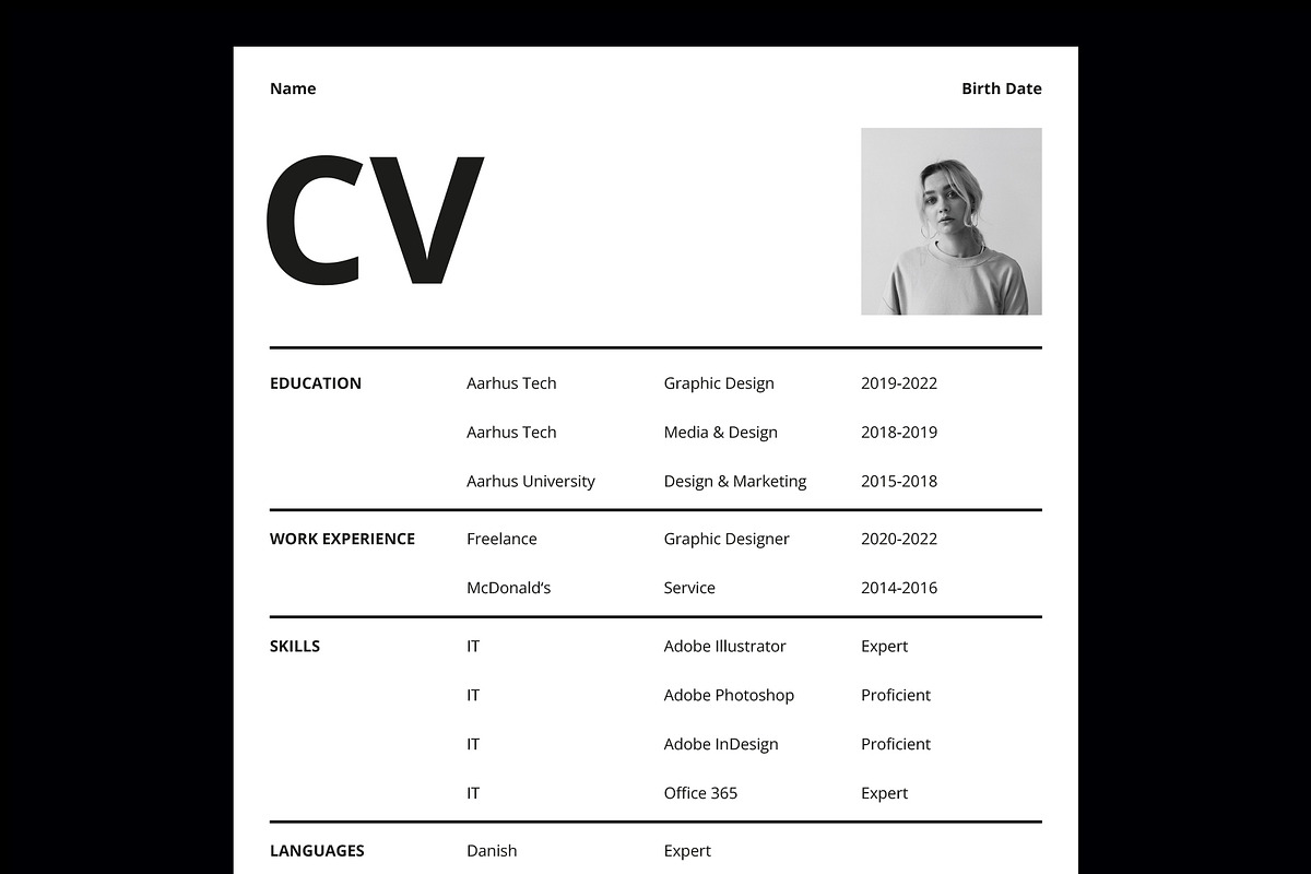 Swiss Style Resume CV & Cover Letter, a Resume Template by Type Twice (Photo 1 of 5)