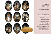 Golden Winter Forest Craft Set, a Decorative Illustration by The Dutch Lady Designs (Thumbnail 3 of 10)