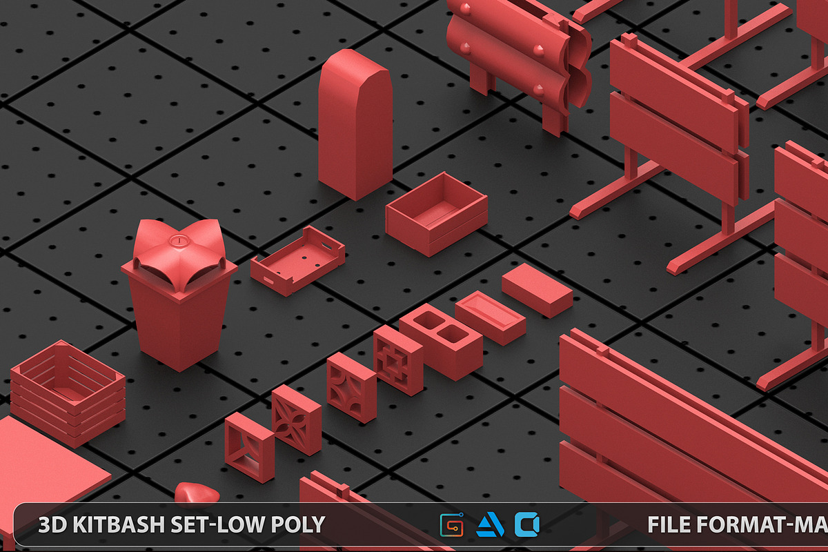 Mega pack Street kitbash, an Environmental 3D Model by MohamedHussien1 (Photo 3 of 9)