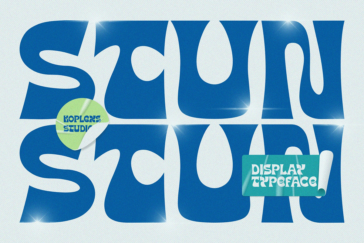 Stun – Display Typeface Font, a Font by Koplexs Studio (Photo 1 of 9)