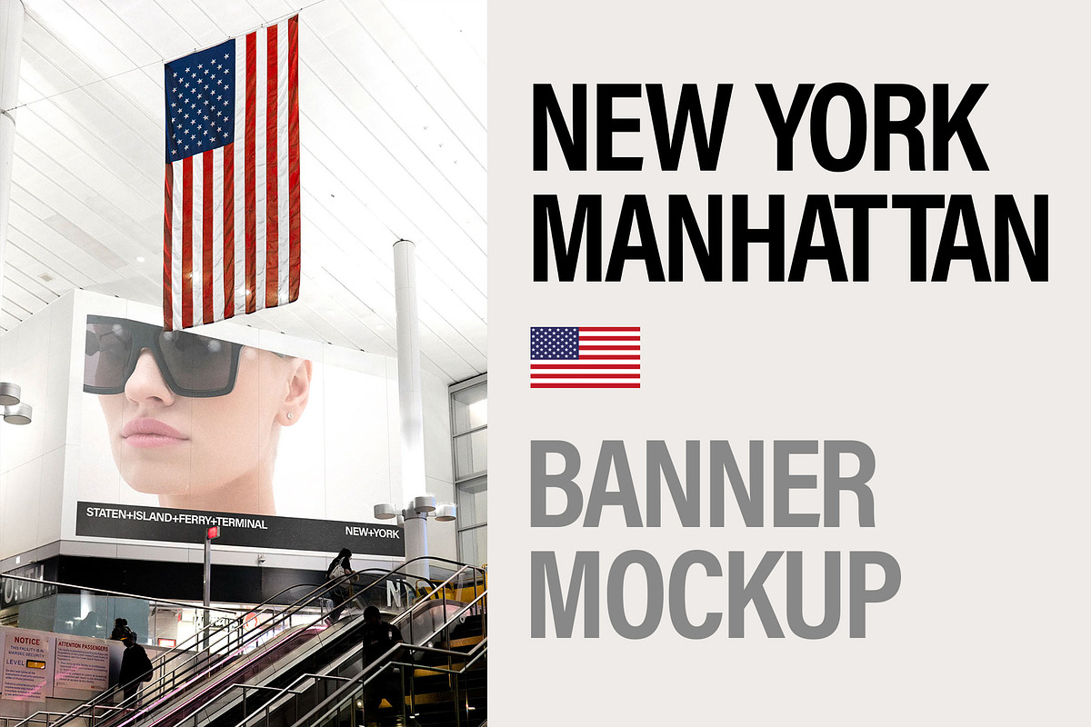 Banner Mockup in New York City, an Advertising Mockup by Brandacle Mockups (Photo 3 of 8)