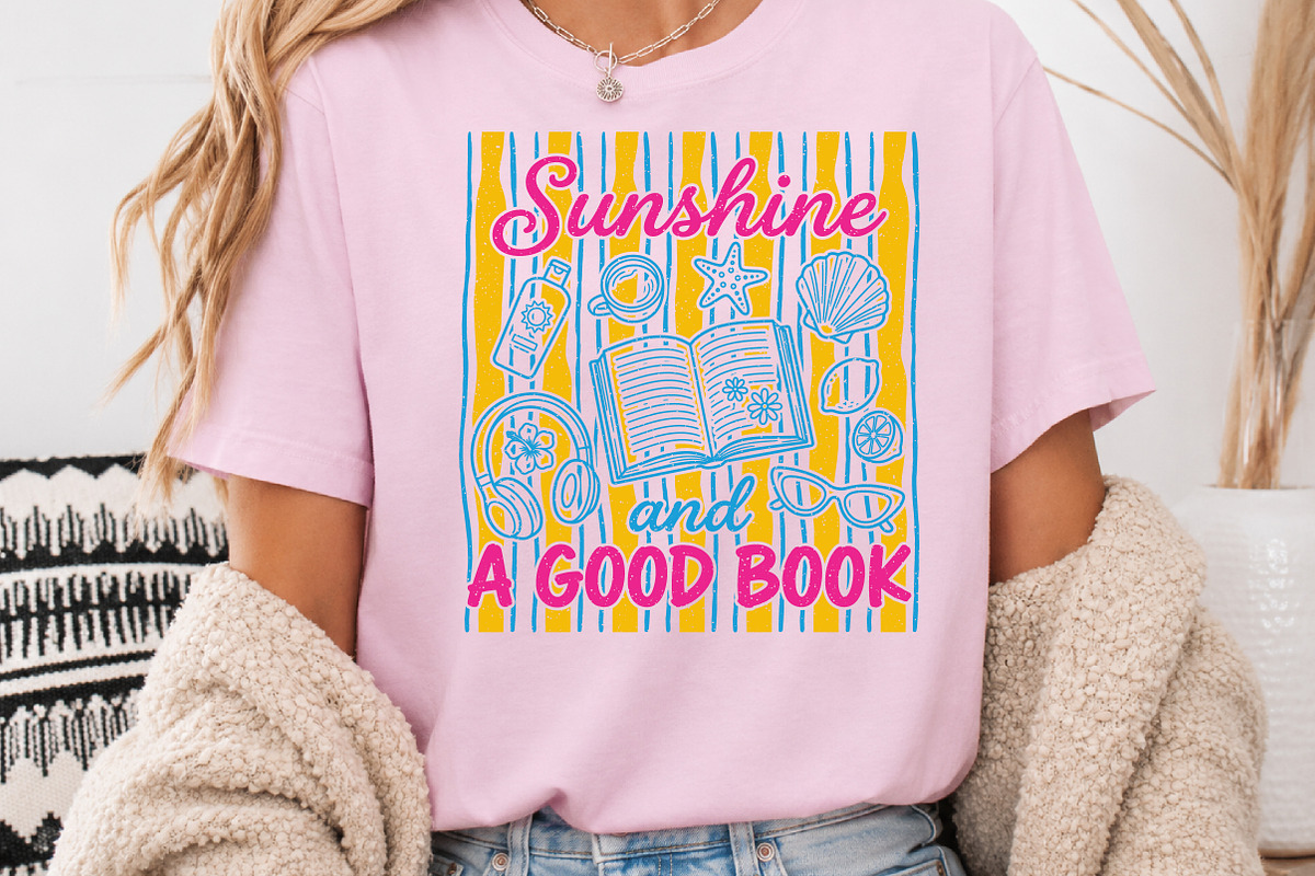 Summer Bookish Sublimation PNG, a Seasonal Illustration by Rose Art (Photo 3 of 4)