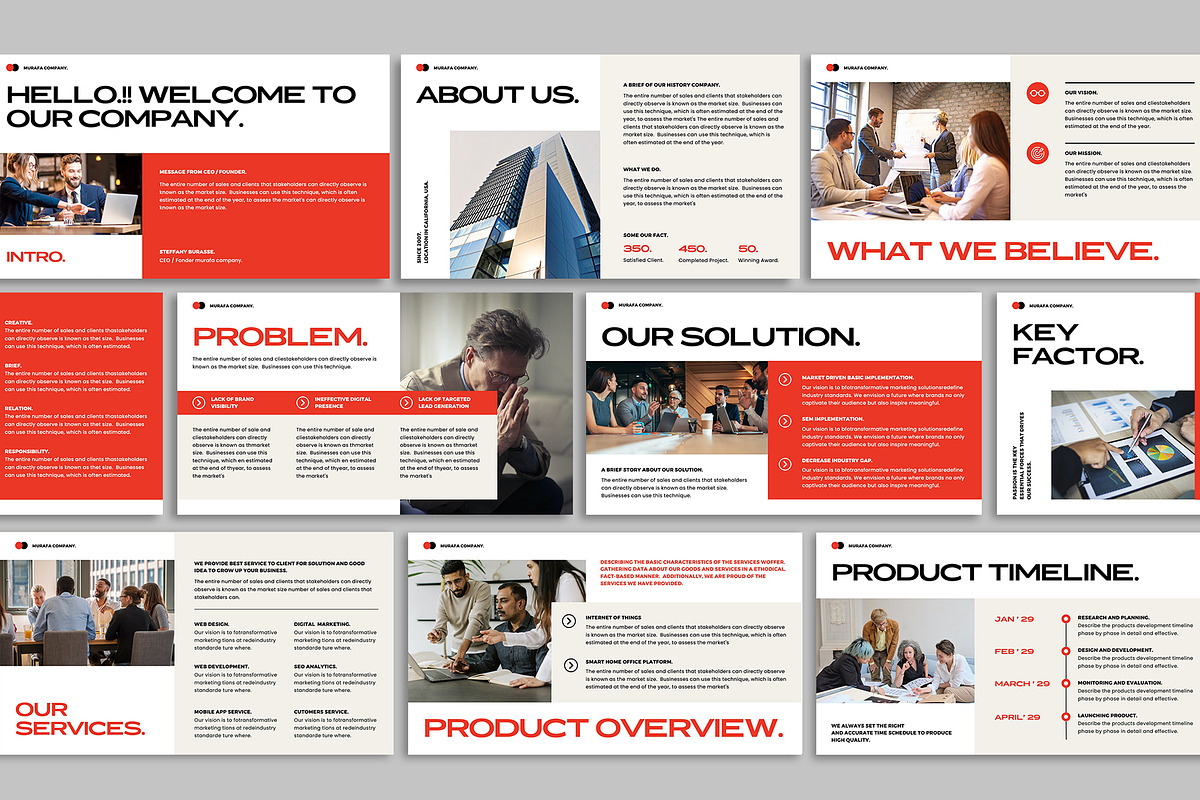 Pitch Deck Presentation, a Presentation Template by Occy Design (Photo 3 of 9)