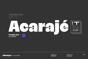 Acaraje Variable, a Sans Serif Font by Latinotype
