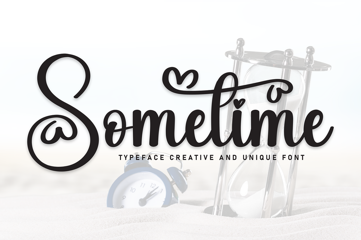 Sometime | Script Font, a Handwritten Font by Scratchones (Photo 1 of 8)