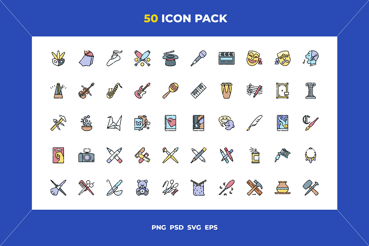 General arts icons, an Outline Icon by Wencory (Photo 1 of 2)