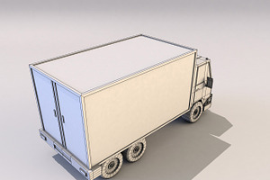 Cartoon Truck Low Poly 3D Model