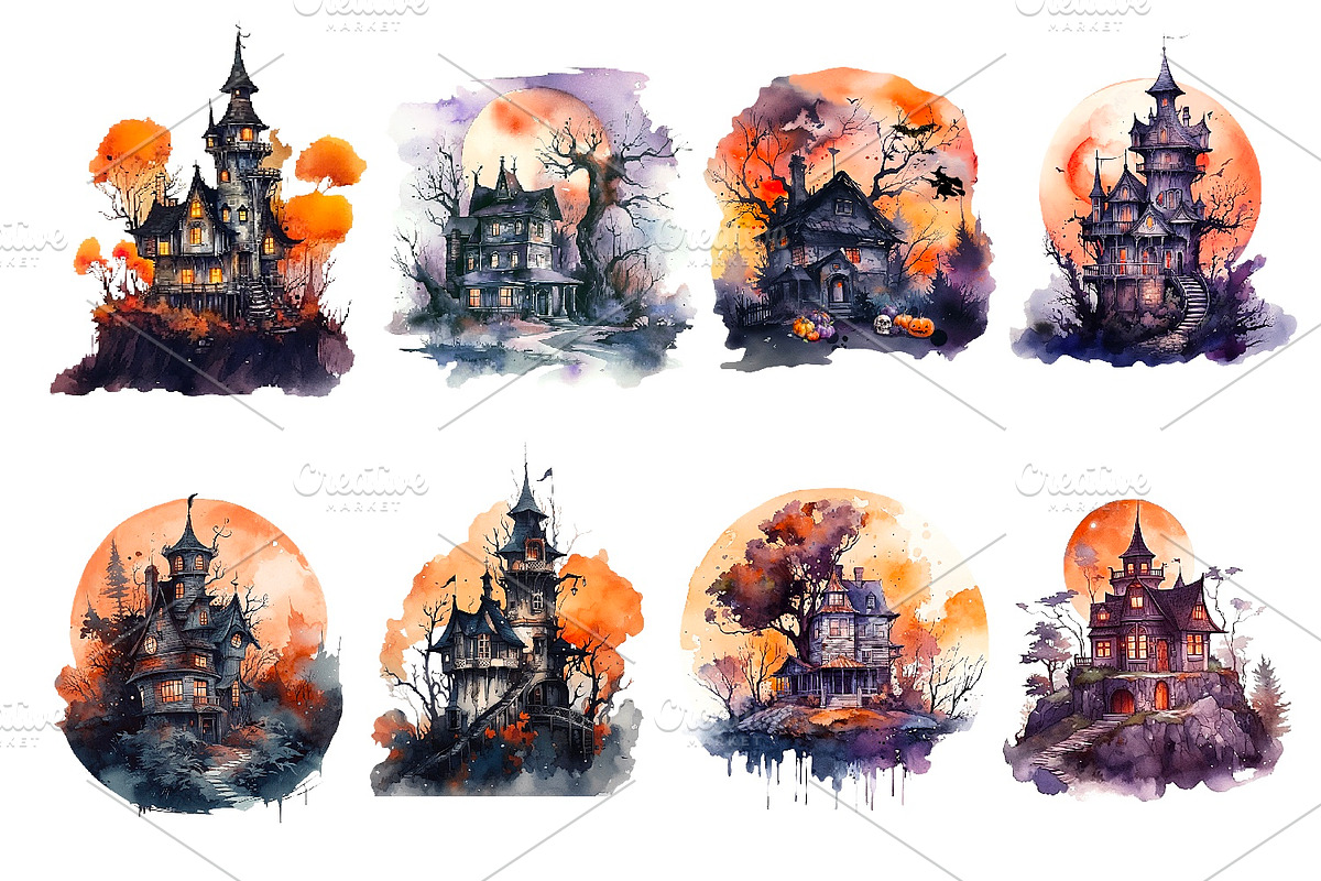 Halloween, big holiday set., an Object Illustration by AkvarelRiver (Photo 3 of 10)