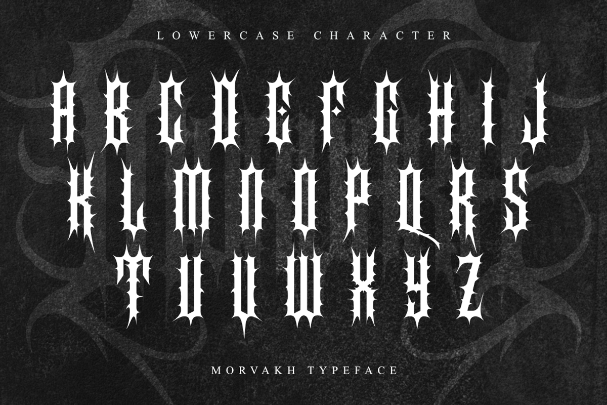 Morvakh - Death Metal Font, a Symbol Font by Masyafi Studio (Photo 8 of 9)