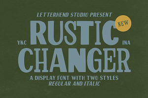 Rustic Changer Display Font, a Sans Serif Font by Letterhend Studio