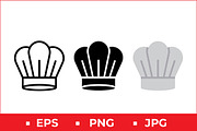 Chef Hat Outline Vector Art, a Solid Icon by Artonix (Thumbnail 1 of 2)