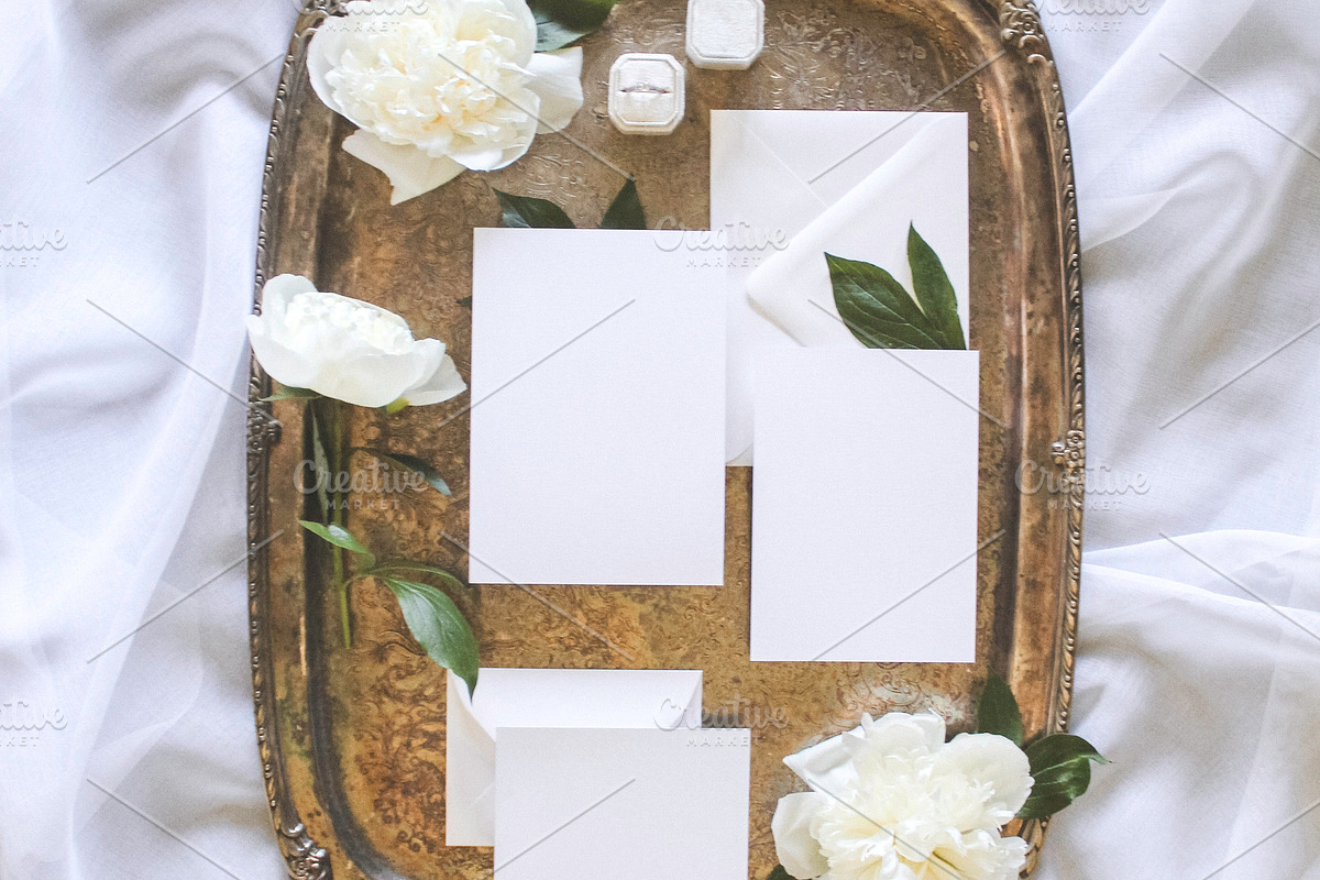 Silver & Peonies Styled Photo, a Photo by BlueHarborPaperie (Photo 2 of 2)