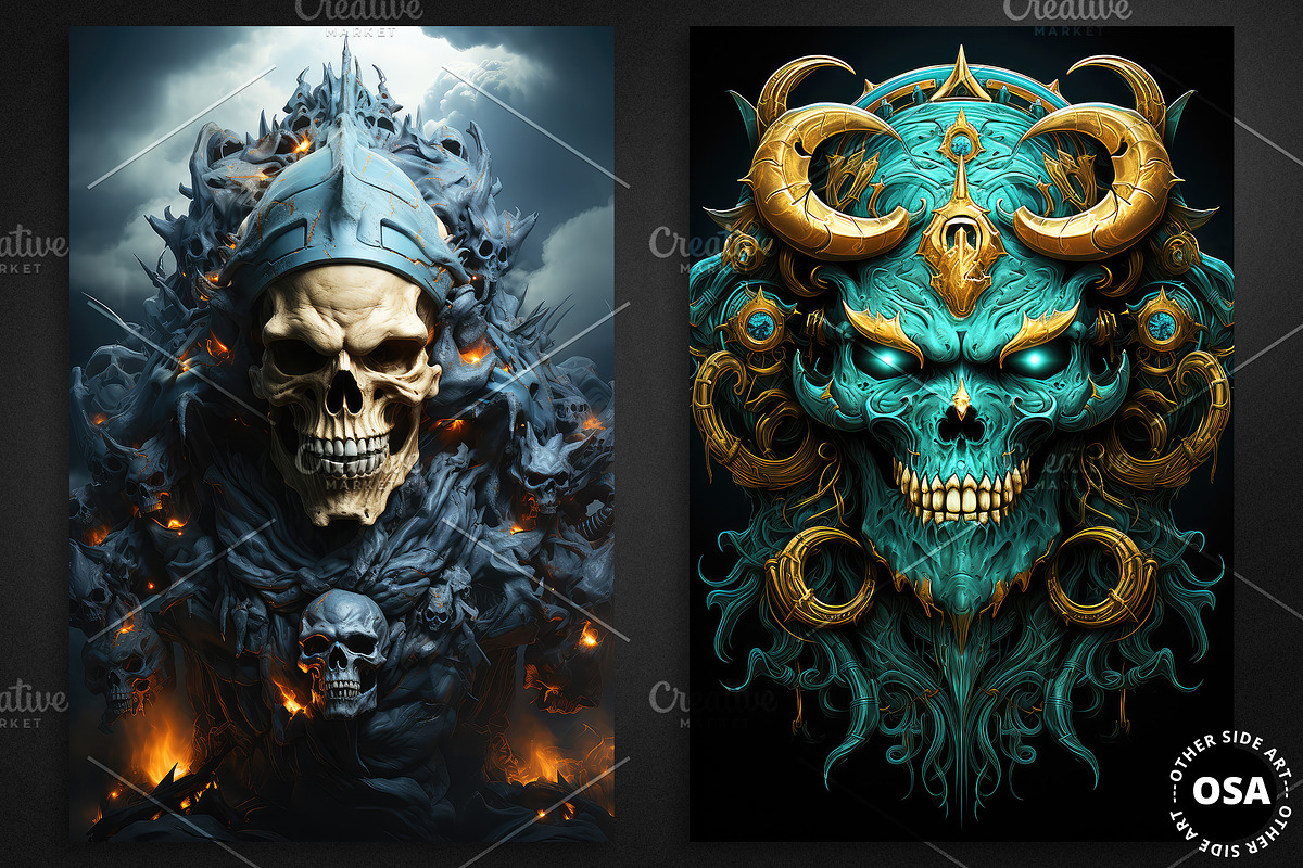 Evil Abstract Poster Design Set, a Background Graphic by Other Side Art (Photo 2 of 5)