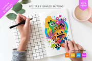 Funny doodle with monsters, an Animal Illustration by KENO Mascots (Thumbnail 6 of 7)