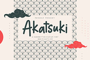 Akatsuki Display Font, a Handwritten Font by Zelda Graphic (Thumbnail 1 of 6)