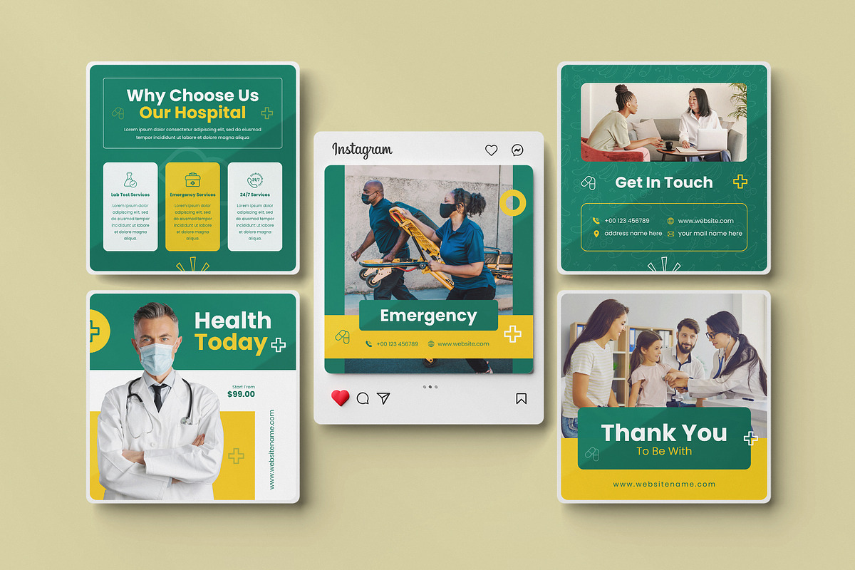 Medical Social Media Post - Canva, a Social Media Template by Pixelpick (Photo 2 of 5)
