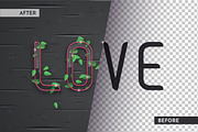 love Editable Text Effect, a Layer Style Add-On by rwgusev (Thumbnail 2 of 7)