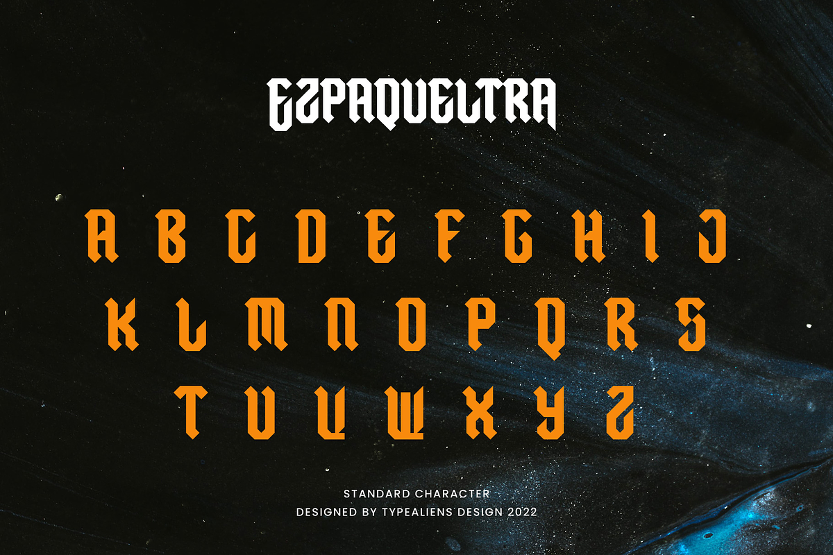 Ezpaqueltra, a Blackletter Font by ilhamtaro (Photo 8 of 10)