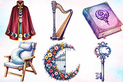 Enchanted Night Court Clipart Bundle, a Seasonal Illustration by Canvas Craft (Thumbnail 3 of 8)