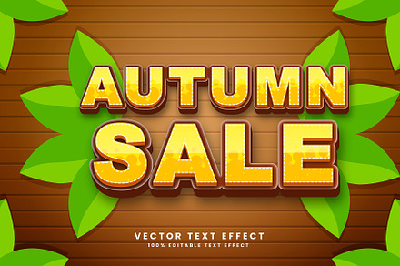 Autumn Sale Vector 3d Text Effect