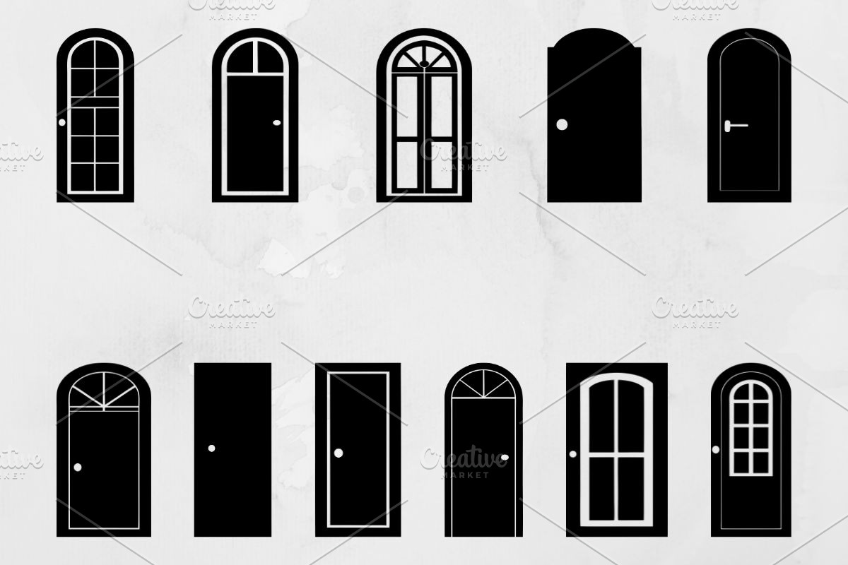 Door Silhouette SVG, a Decorative Illustration by newminddesign (Photo 1 of 5)