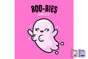 BOO-Bies Ghost, a Seasonal Illustration by MISS CHATZ (Thumbnail 2 of 3)