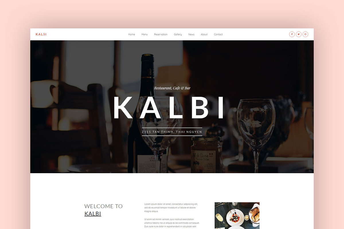 Kalbi - Restaurant WordPress Theme, a WordPress Template by AZ-Theme (Photo 1 of 2)