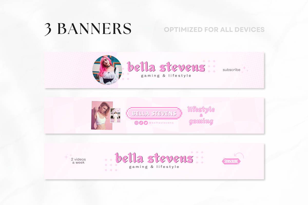 YouTube Brand Kit For Canva • Y2K, a Social Media Template by OniriqveDesigns (Photo 3 of 10)