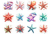 Summer Starfish Clipart, a Seasonal Illustration by DreamArtGraphic (Thumbnail 4 of 4)
