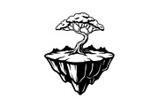 50 Floating Island Bonsai Vector Bun, an Illustration by Designs_River (Thumbnail 9 of 51)
