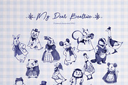MyDear Beatrice: Vintage English set, a Decorative Illustration by ArtPavo (Thumbnail 4 of 15)