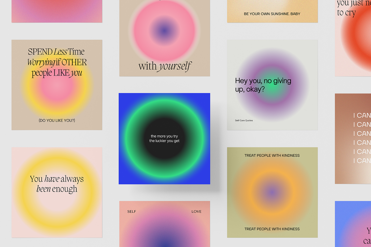 Canva Instagram Gradient Quotes, a Social Media Template by Studio Provo (Photo 1 of 9)
