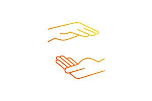 Two Hands Holding Something Icon