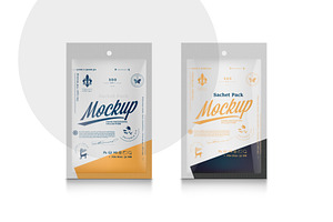 Transparent Sachet Mockup, a Packaging Mockup by Reformer Mockup