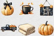 Beige & Black Autumn Clipart, an Illustration by Black Bird Studio (Thumbnail 2 of 6)