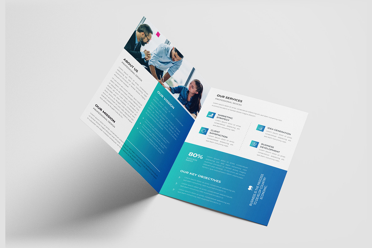 Minimal Business Bifold Brochure, a Brochure Template by astutedesign11 (Photo 3 of 3)