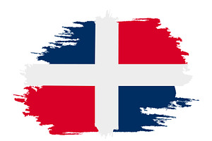Flag Dominican Republic., an Illustration by Tanysl