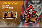Skull Boxing - ESport & Mascot Logo, a Branding & Logo Template by FNR Graphics (Thumbnail 1 of 5)