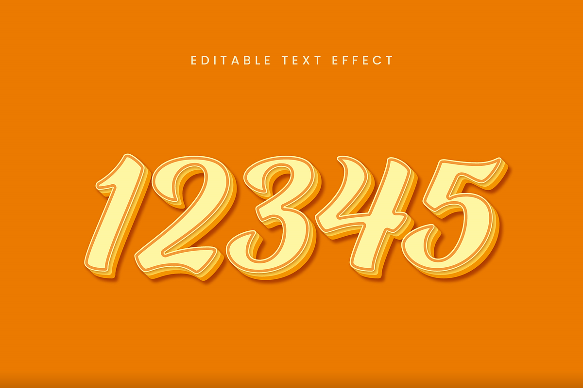 Retro 3D Script Text Effect preview 2