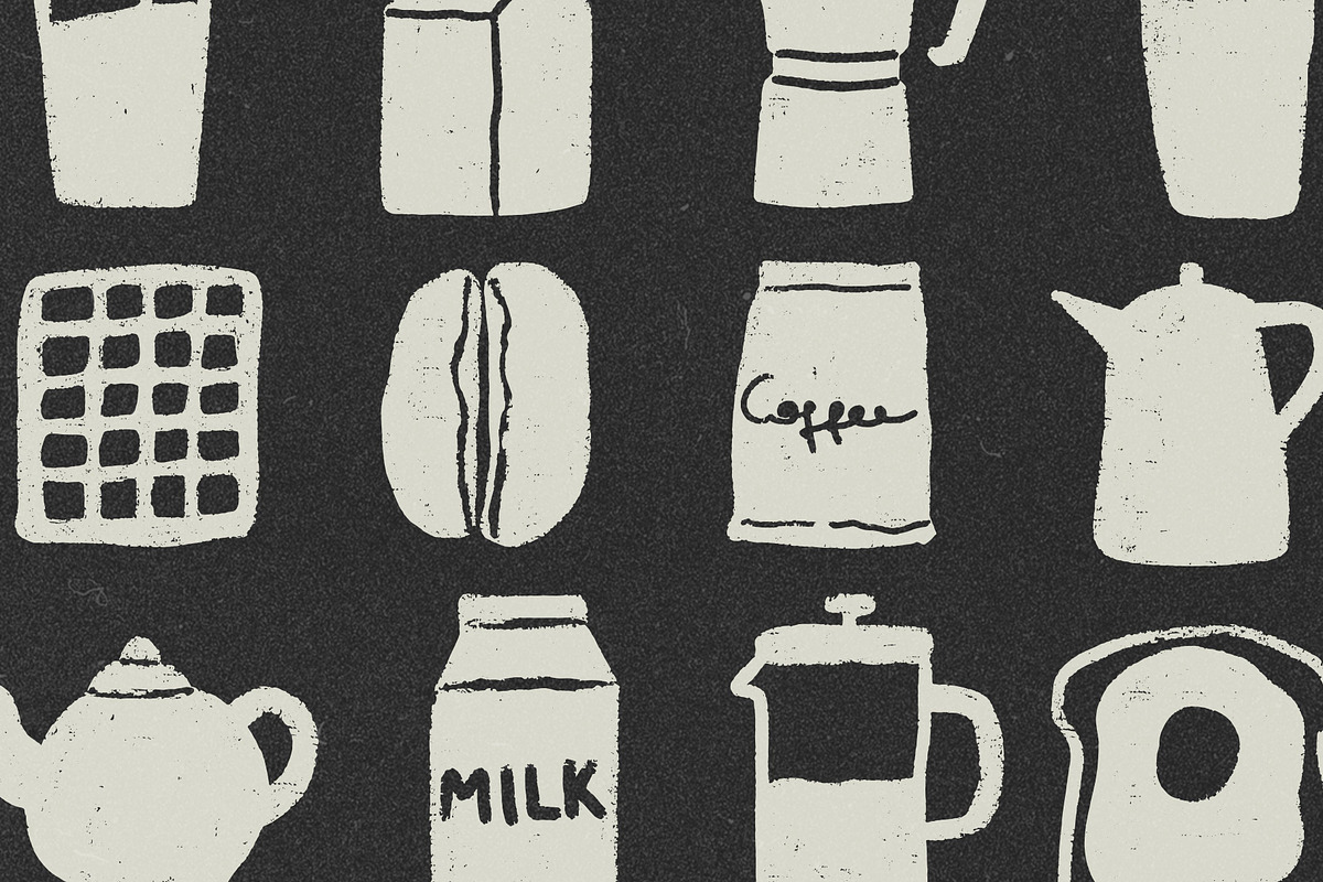 Coffee Break: 70 Coffee & Bakery Set, a Food Illustration by Veyla (Photo 5 of 14)