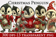 Christmas Penguin Clipart, an Illustration by Designworld (Thumbnail 1 of 6)