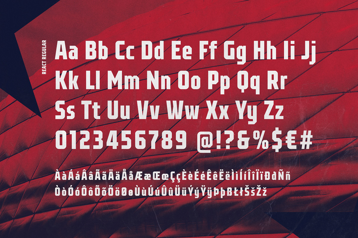 React - Display Font, a Sans Serif Font by BoxTube Labs (Photo 2 of 5)