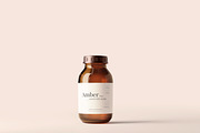 Amber Glass Jar / Bottle Mockups, a Cups & Container Mockup by pmvch (Thumbnail 1 of 10)