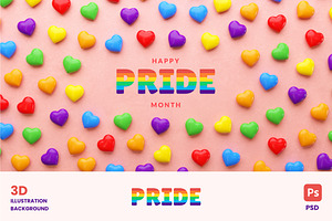 Pride Hearts Flyer Background