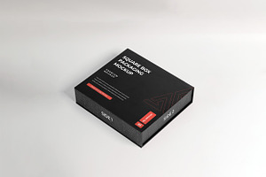 Square Box Packaging Mockup Set