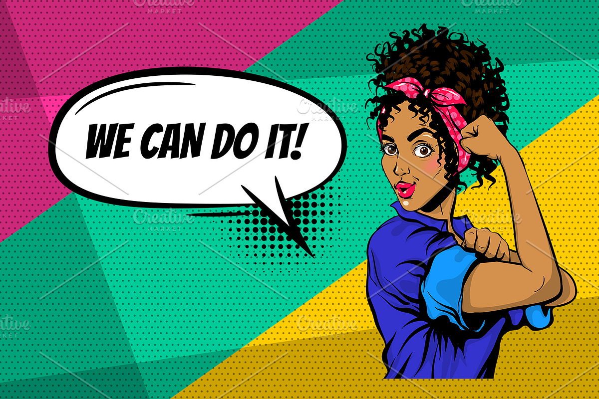 We Can DO it! Black woman pop art, an Illustration by Kapitosh (Photo 2 of 3)