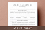 ATS Friendly Resume Template, a Resume Template by DemeDesign (Thumbnail 1 of 9)