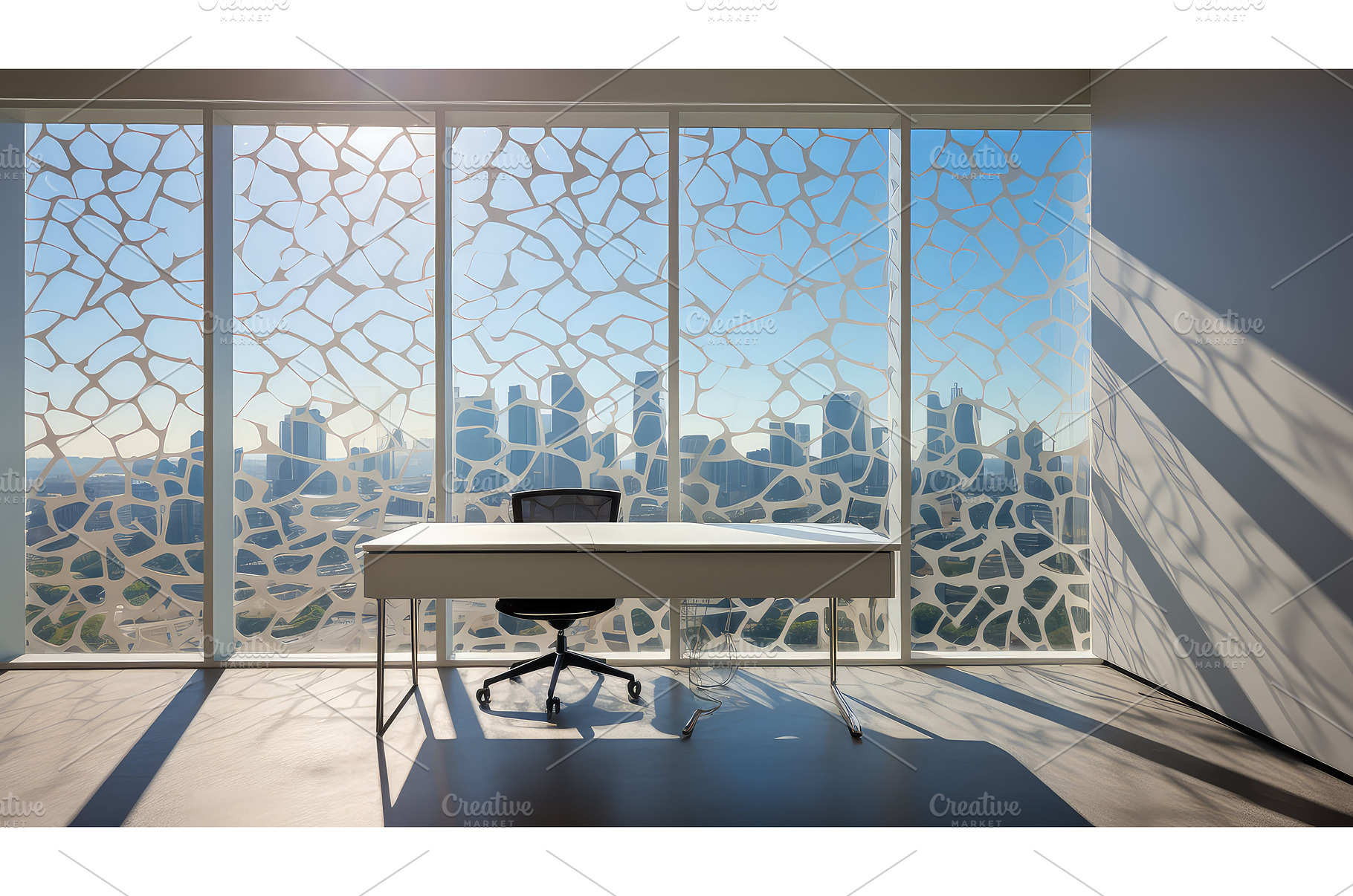 computer window office background ai, a Technology Photo by pikepicture